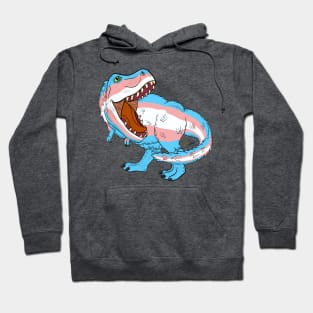 Transosaurus Rex (feathered) - Transgender Pride Hoodie